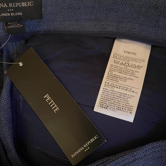 New Banana Republic Factory Linen-Blend Wide Leg Pants - Size 6 Petite - Picture 5 of 5